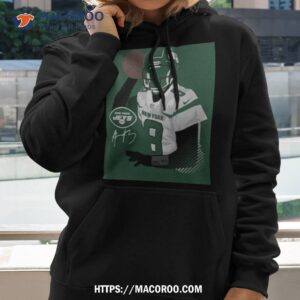 new york jets aaron rodgers nike green player graphic signature t shirt hoodie