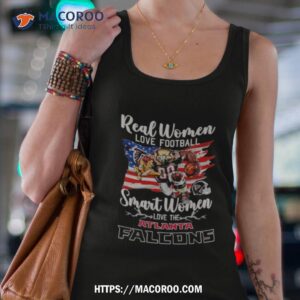 nfl real women love football smart women love the atlanta falcons mascot america flag t shirt tank top 4