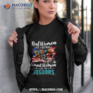 Nfl Real Women Love Football Smart Women Love The Jacksonville Jaguars Mascot America Flag T Shirt