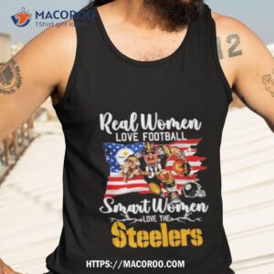 nfl real women love football smart women love the pittsburgh steelers mascot america flag t shirt tank top 3