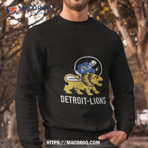 Detroit Lions Nfl NFL Hoodie - Large Black Cotton Blend