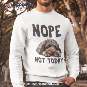 nope not today lazy dog funny wirehaired pointing griffon shirt sweatshirt