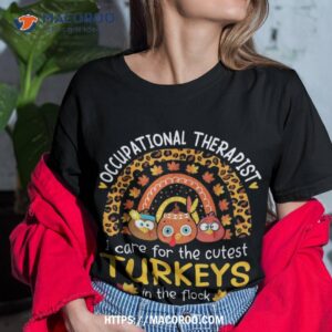 occupational therapist cutest turkeys thanksgiving rainbow shirt tshirt