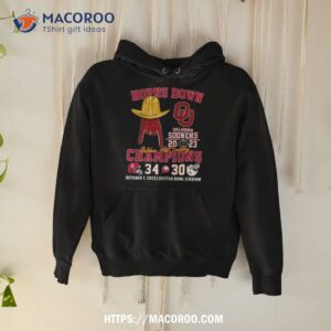 Oklahoma Sooners Horns Down Golden Hat Trophy Champions 2023 Shirt