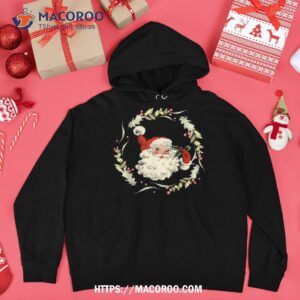 old fashioned santa claus face vintage christmas matching shirt hoodie