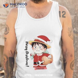 one piece luffy christmas shirt tank top