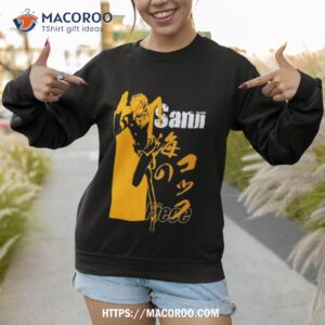 one piece sanji tonal name double sided shirt sweatshirt