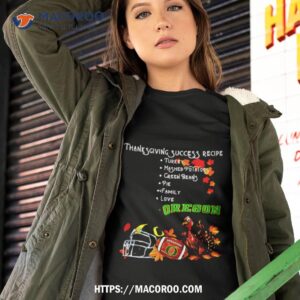 Oregon Ducks Thanksgiving Success Recipe Shirt