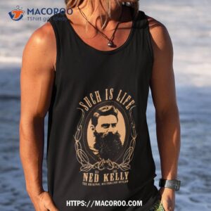 original outlaw design in cream ned kelly shirt tank top