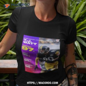 outside linebacker pittsburgh steelers tj watt overall 97 ea sports madden nfl 24 99 club t shirt tshirt 3