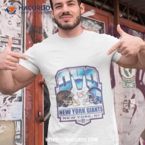 Ovo White New York Giants Helmet Logo T Shirt
