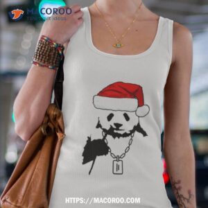 panda santa funny christmas 2023 shirt tank top 4