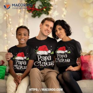 papa claus shirt christmas pajama family matching xmas tshirt