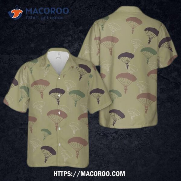 Parachutist Silhouette Hawaiian Shirt