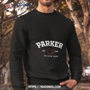 parker est 2001 marvel superhero spiderman shirt sweatshirt