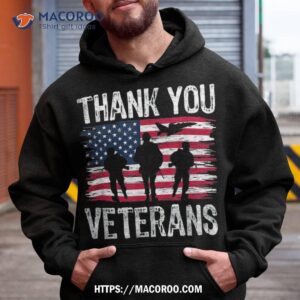 patriotic american flag thank you veterans day shirt hoodie