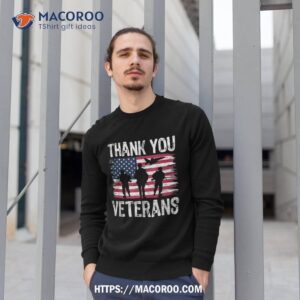 patriotic american flag thank you veterans day shirt sweatshirt 1