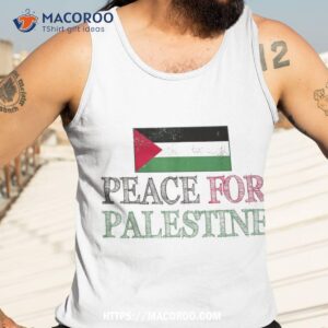 peace for palestine flag shirt tank top 3