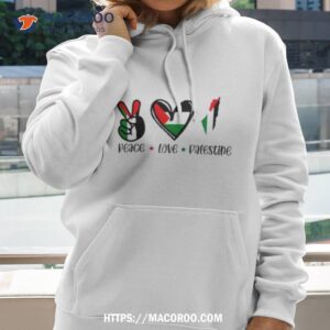 Peace Love Palestine Isreal Flag Shirt 1 peace love palestine isreal flag shirt hoodie