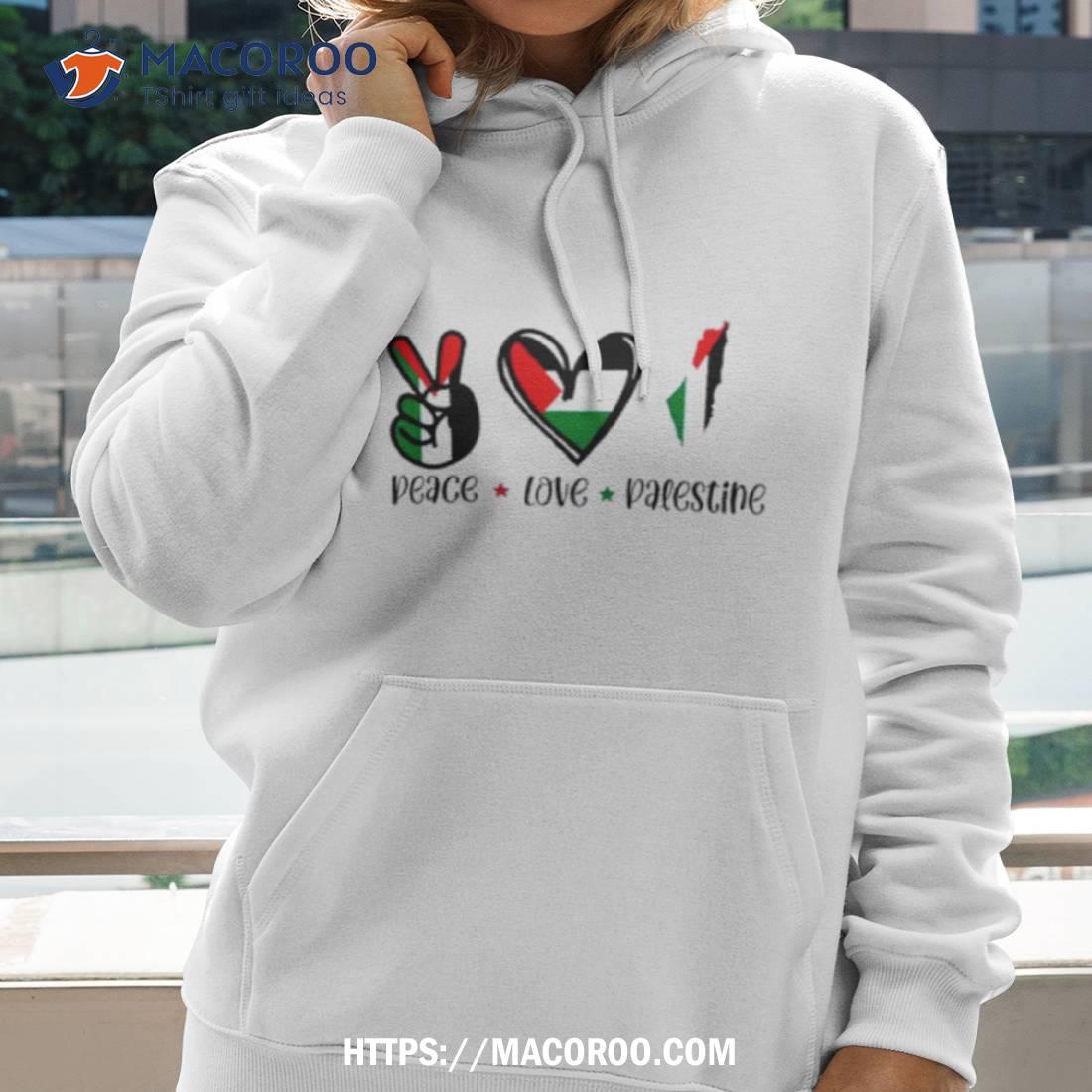 Peace Love Palestine Isreal Flag Shirt Peace Love Palestine Isreal Flag Shirt