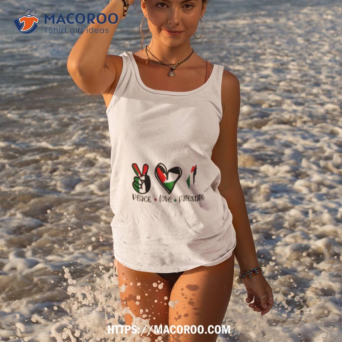 Peace Love Palestine Isreal Flag Shirt Peace Love Palestine Isreal Flag Shirt