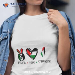 peace love palestine isreal flag shirt tshirt