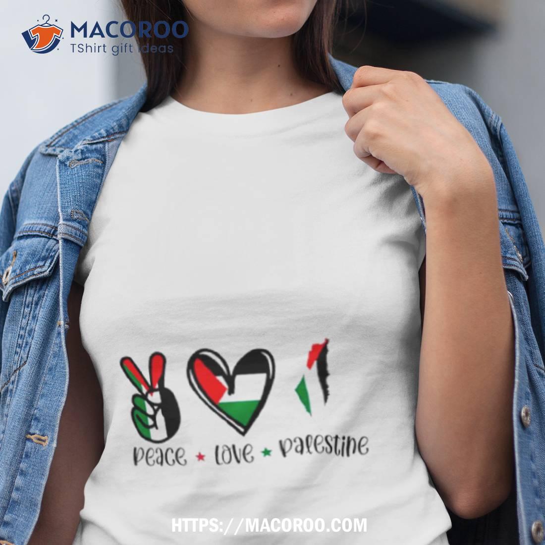 Peace Love Palestine Isreal Flag Shirt Peace Love Palestine Isreal Flag Shirt