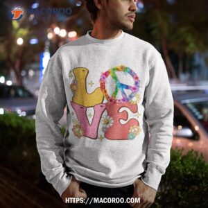 peace sign love t shirt 60s 70s tie dye hippie costume sweatshirt