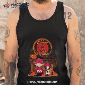 Peanut Snoopy And Charlie Brown Los Angeles Angels Sitting Under Moon Halloween 2023 Shirt 3 peanut snoopy and charlie brown los angeles angels sitting under moon halloween 2023 shirt tank top