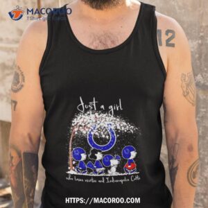 peanuts characters just a girl who loves winter and indianapolis colts shirt tank top