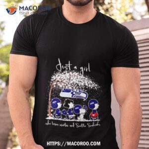 Peanuts Characters Just A Girl Who Loves Winter And Seattle Seahawks Shirt