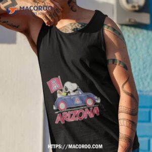 peanuts snoopy and woodstock arizona wildcats on car 2023 t shirt tank top 1