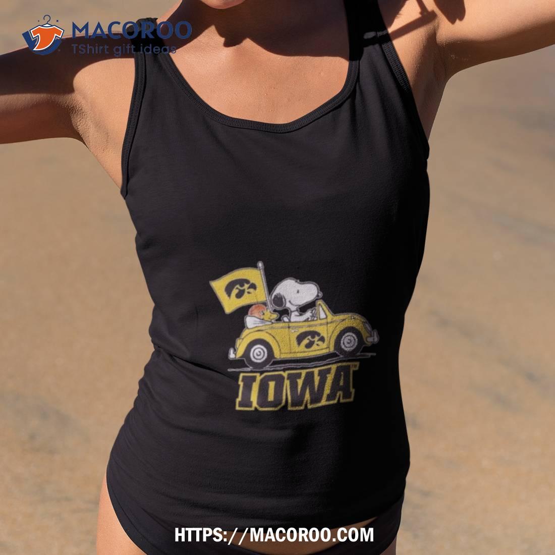 Peanuts Snoopy And Woodstock Iowa Hawkeyes On Car 2023 T Shirt Peanuts Snoopy And Woodstock Iowa Hawkeyes On Car 2023 T Shirt