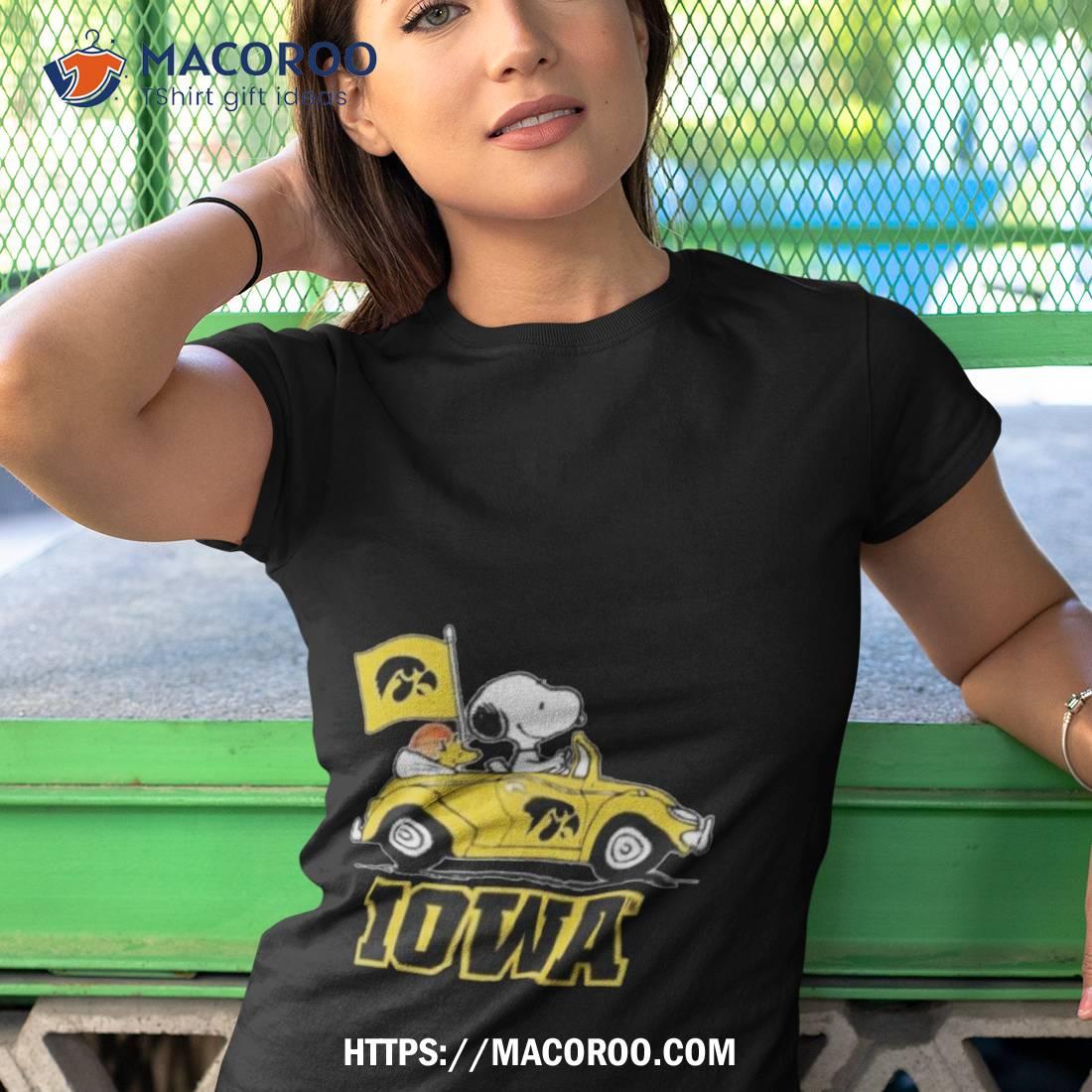 Peanuts Snoopy And Woodstock Iowa Hawkeyes On Car 2023 T Shirt Peanuts Snoopy And Woodstock Iowa Hawkeyes On Car 2023 T Shirt