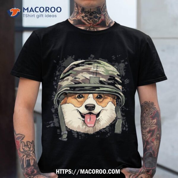 Pembroke Welsh Corgi Military Soldier Veterans Day Dog Lover Shirt