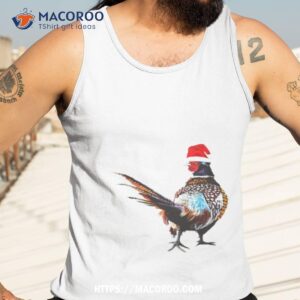 pheasant with hat festive 2023 christmas shirt tank top 3