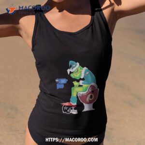 Philadelphia Eagles The Grinch Sitting On Toilet Christmas Funny T Shirt