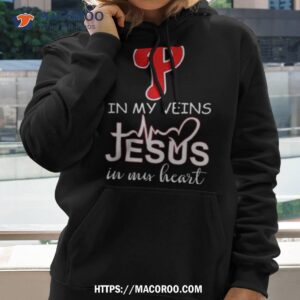 Philadelphia Phillies 2023 Nlcs In My Veins Jesus In My Heart Shirt