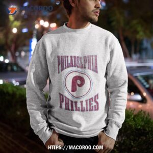 philadelphia phillies arched logo slub t shirt sweatshirt