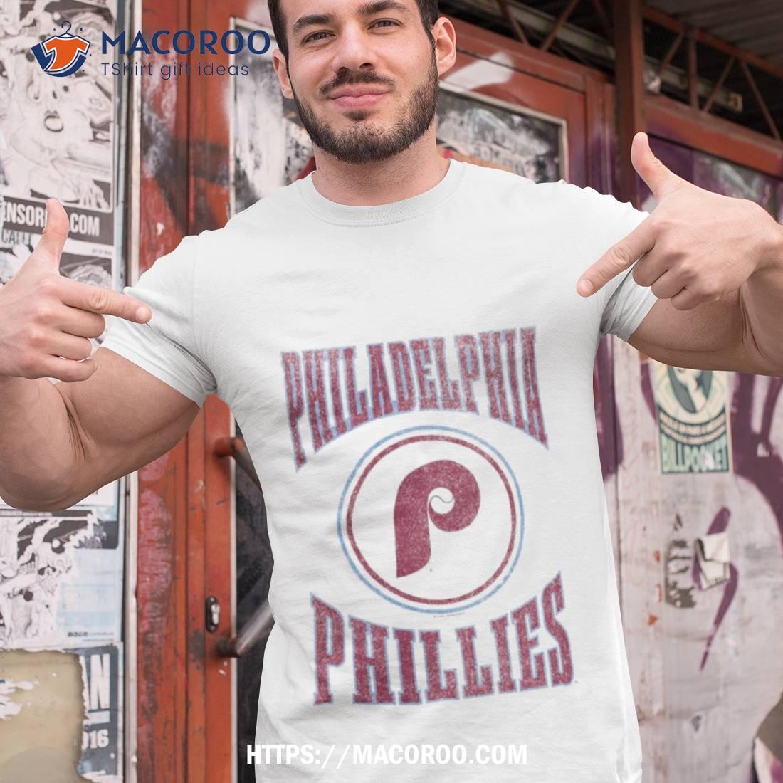Profile Philadelphia Phillies Women's Red Plus Size Arch Logo T-Shirt
