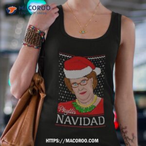 phyllis navidad ugly christmas shirt tank top 4