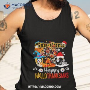 pittsburgh steelers mascot happy hallothanksmas shirt tank top 3
