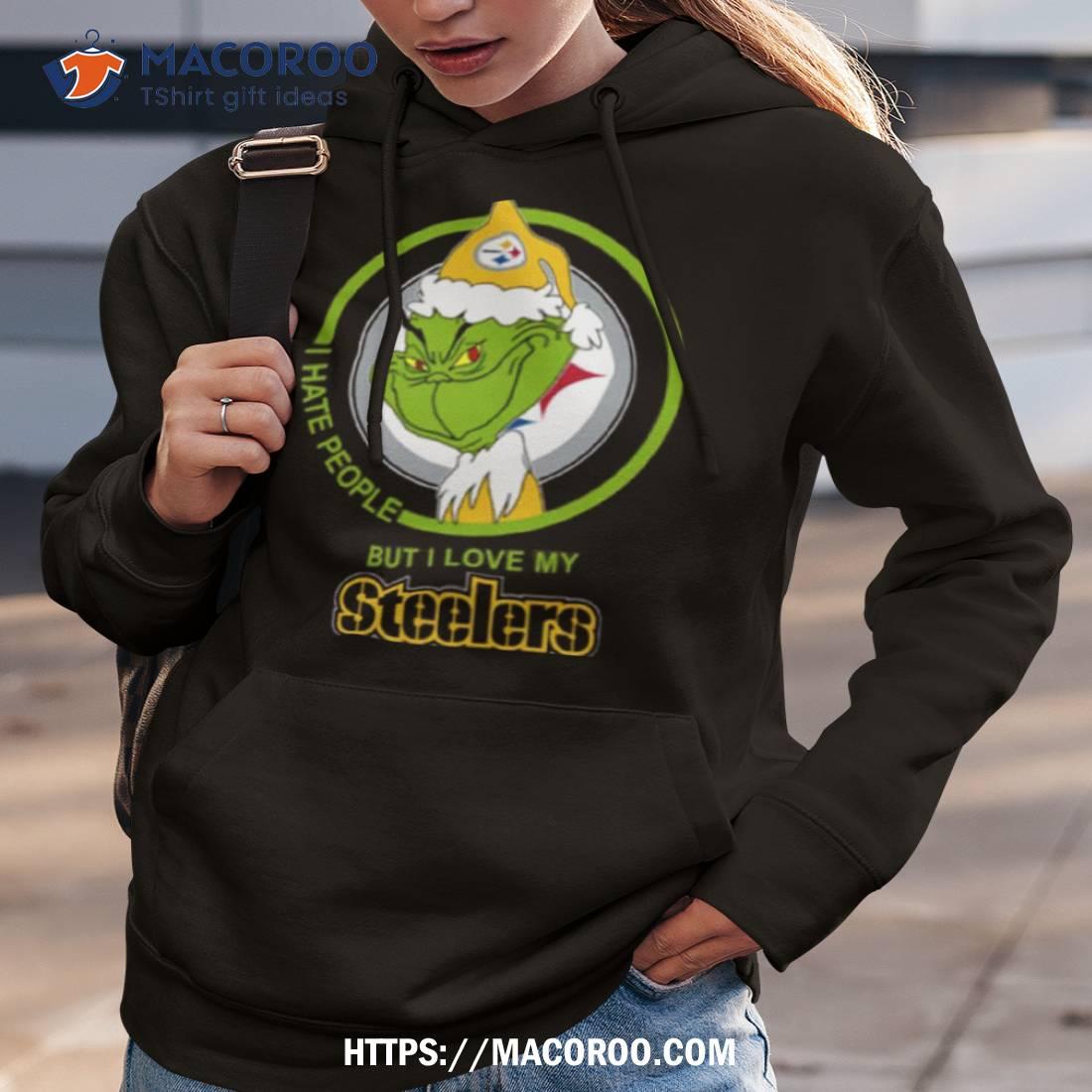 Pittsburgh Steelers Nfl Christmas Grinch I Hate People But I Love My  Favorite Football Team Shirt, hoodie, sweater, long sleeve and tank top