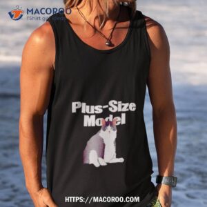 plus size model cade cat shirt tank top