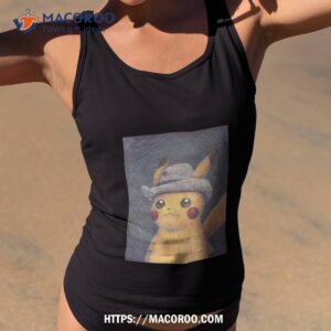 pokemon x van gogh museum pikachu portrait inspired by van gogh self portrait t shirt tank top 2