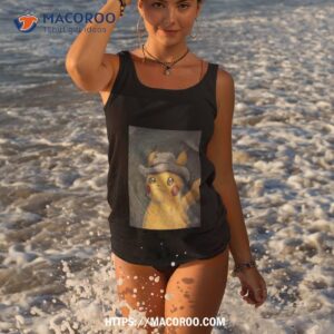 pokemon x van gogh museum pikachu portrait inspired by van gogh self portrait t shirt tank top 3