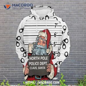 North Pole Police Department Claus Santa Claus All Over Print 3D Hoodie