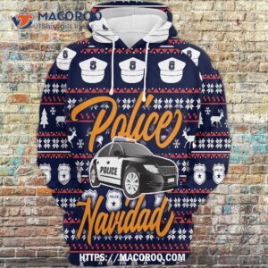 police navidad gosblue 3d sublimation pullover sweatshirt unisex hoodies christmas graphic 0
