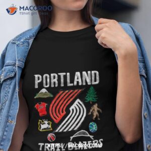 Portland Trail Blazers Nba Black Claymation T Shirt