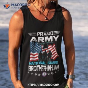 proud army national guard brother in law veterans day shirt tank top